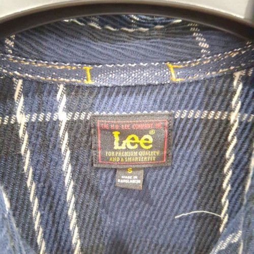 MEN'S LEE PLAID BUTTON-UP LONG SLEEVE SHIRT - SMALL - BLUE image 3