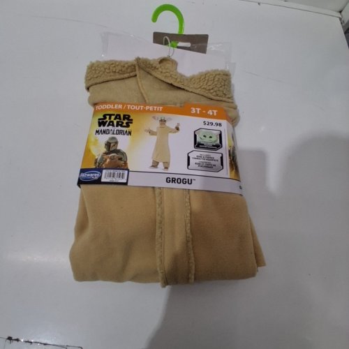 2PC STAR WARS MANDALORIAN GROGU (ROBE ONLY) - 3-4T - TAN/GREEN image 2