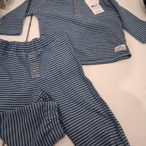 2PC BOY'S GEORGE JOGGER SET - 12-18 MONTHS - BLUE/GRAY image 2