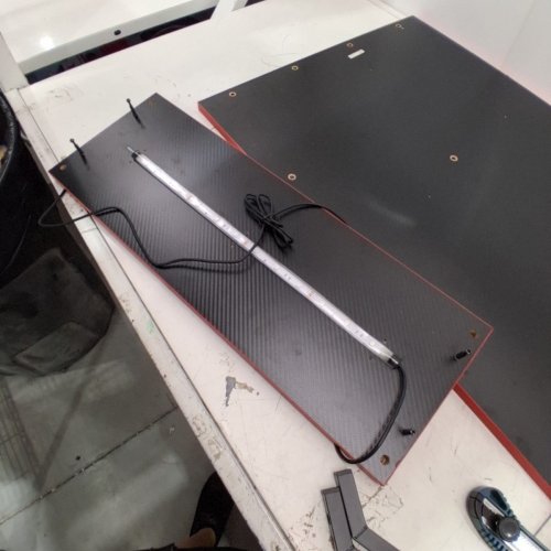 COMPUTER DESK WITH LED LIGHTS - 42" - BLACK / RED image 7