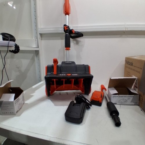 VOLTASK CORDLESS ELECTRIC SNOW SHOVEL WITH 1 BATTERY - 13" - 24V - BLACK/ORANGE (MODEL: CSS001-130OR-CAVK/SS-20B) image 3