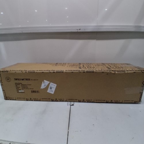 MILLIARD TRI FOLD MATTRESS WITH REMOVABLE WASHABLE COVER - 4" TWIN - WHITE / GREY (MODEL: MIL-HK612-4-1-CA) image 5