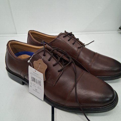 MEN'S GEORGE LACE-UP DRESS SHOES - SIZE 11 - BROWN image 2