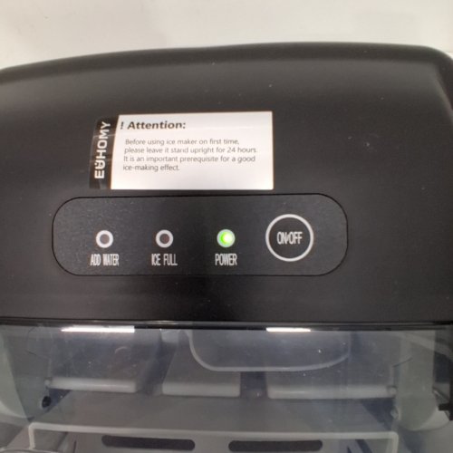 EUHOMY COUNTERTOP ICE MAKER MACHINE - MAKES 26LB/DAY - BLACK (MODEL: IM-06D / IM001-BBL-CAEH) image 2