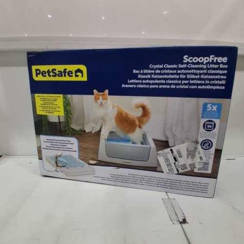 PETSAFE SCOOPFREE CRYSTAL CLASSIC SELF-CLEANING LITTER BOX - GREY (MODEL: PAL10-18122) image 2