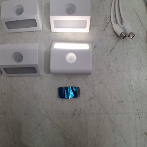 6PK WIRELESS MOTION SENSOR WALL LIGHTS - COOL WHITE LED - WHITE image 2