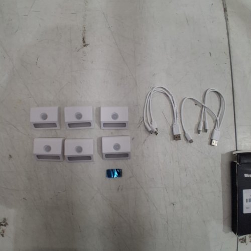 6PK WIRELESS MOTION SENSOR WALL LIGHTS - COOL WHITE LED - WHITE image 3
