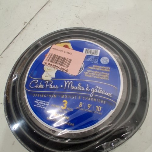 3PC PILLSBURY NON-STICK SPRINGFORM PAN SET - 8", 9" AND 10" - GREY (MODEL: PSC2009-3) image 4