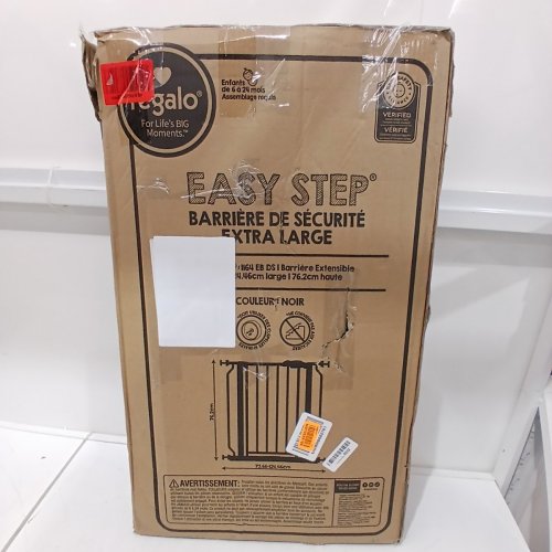 REGALO EASY STEP EXTRA WIDE SAFETY GATE - 29 - 49" X 30" - BLACK (MODEL: 1164 EB DS) image 5