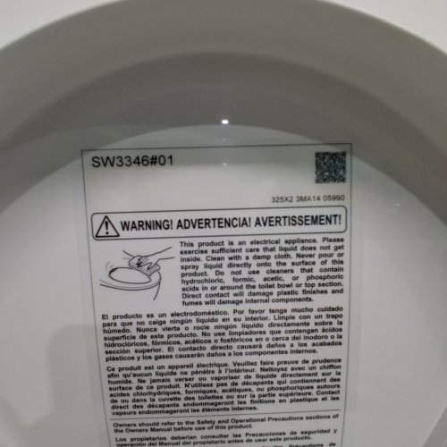 TOTO WASHLET S2 ELECTRONIC ELONGATED BIDET TOILET SEAT WITH INSTANT WATER HEATING, HEATED SEAT, NIGHT LIGHT & SIDE CONTROL - COTTON WHITE (MODEL: SW3346#01) image 6
