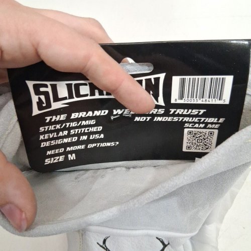 SLICKMAN 716 + ELK LEATHER TIG WELDING GLOVES - MEDIUM - LIGHT GRAY image 3