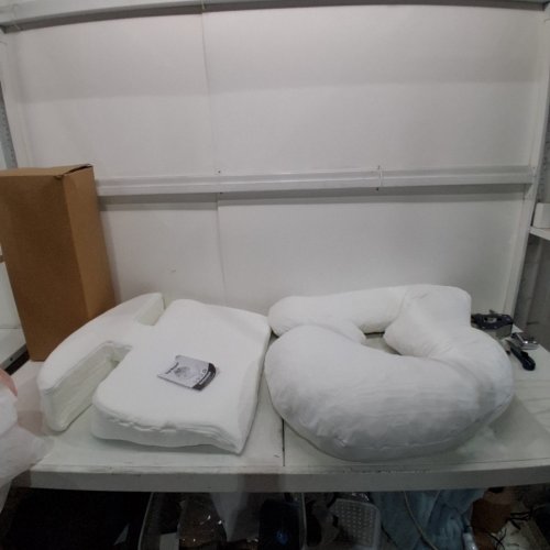 2PC ADULT SIDE SLEEPER PILLOWS WITH ARM HOLE - WHITE image 4