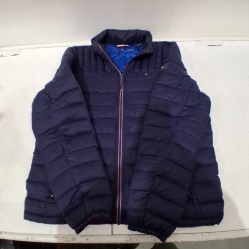 MEN'S TOMMY HILFIGER LIGHTWEIGHT PACKABLE PUFFER JACKET - LARGE - NAVY image 2