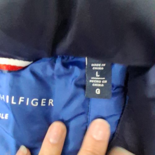 MEN'S TOMMY HILFIGER LIGHTWEIGHT PACKABLE PUFFER JACKET - LARGE - NAVY image 3