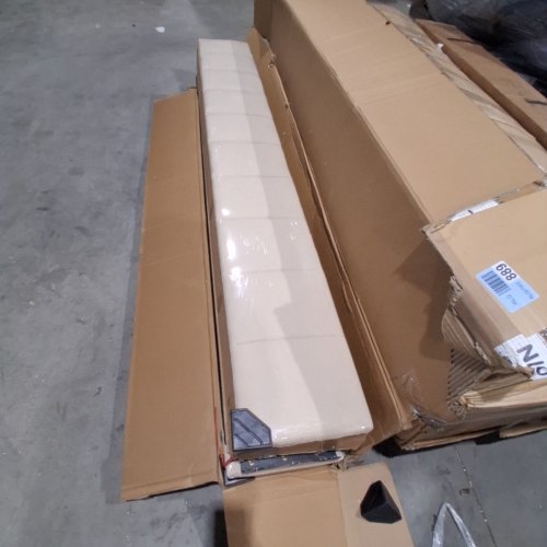 AHOKUA UPHOLSTERED PLATFORM BED WITH HYDRAULIC LIFT-UP STORAGE - KING - BEIGE (MODEL: BF001-BEIGE-K) image 3