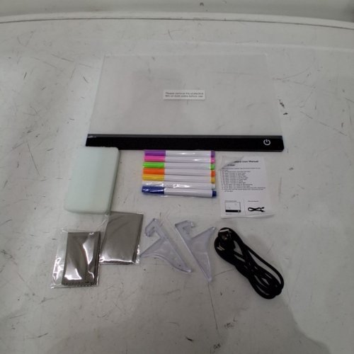 LED DRAWING BOARD WITH MARKERS - 12"X8" - WHITE image 3