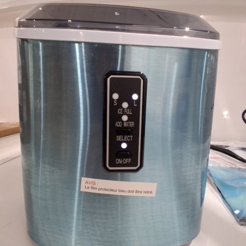 EUHOMY COUNTERTOP ICE MAKER MACHINE WITH HANDLE / BASKET & SCOOP - SILVER (MODEL: IM-01X/IM008-BSI-CAEH) image 2