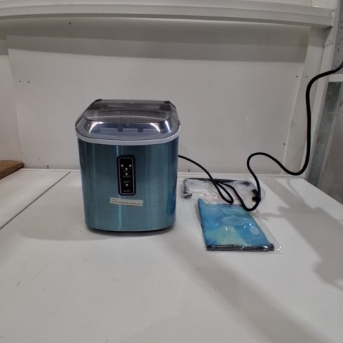 EUHOMY COUNTERTOP ICE MAKER MACHINE WITH HANDLE / BASKET & SCOOP - SILVER (MODEL: IM-01X/IM008-BSI-CAEH) image 4