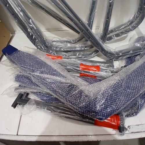 4PK TLSUNNY STACKABLE OUTDOOR ALL WEATHER PATIO CHAIRS - 330LBS - BLUE / BLACK (MODEL: YTC-301) image 3