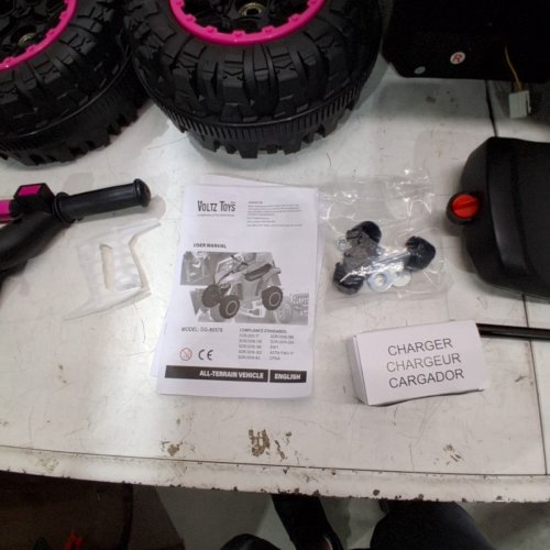 VOLTZ TOYS RIDE-ON ALL-TERRAIN VEHICLE - 12V - PINK AND BLACK (MODEL: DG-80578) image 6