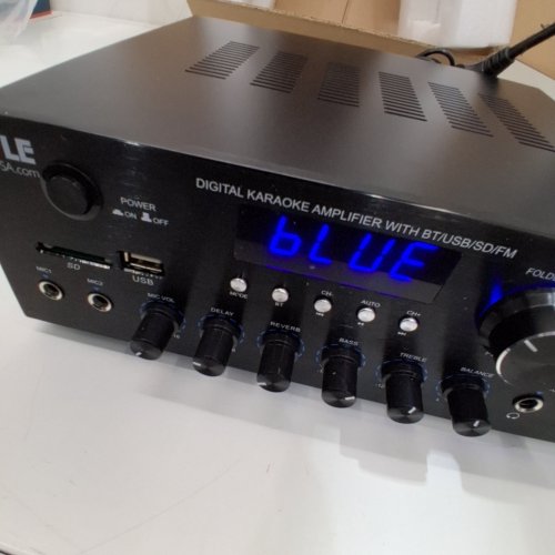 PYLE BLUETOOTH AUDIO AMPLIFIER RECEIVER - MP3, USB, SD, AUX, RCA, MIC - REVERB AND DELAY EFFECTS FOR HOME THEATER SPEAKERS (MODEL: PDA69BU) image 2