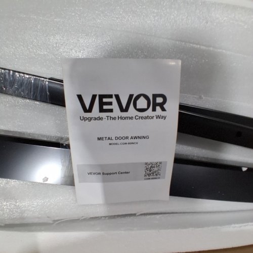 VEVOR FIXED METAL AWNING - WINDOW AWNING DOOR CANOPY, STABLE TRIANGLE STEEL FRAME FOR DOOR ENTRANCE - 80" X 36" - BLACK (MODEL: CGW-56INCH) image 4