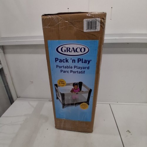 GRACO PACK N' PLAY PORTABLE FOLDABLE PLAYARD - GREY/BLACK (MODEL: 2084226) image 4