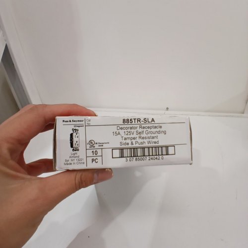 10PK LEGRAND PASS & SEYMOUR DECORATIVE RECEPTACLE - 15A, 125V - LIGHT ALMOND (MODEL: 885TR-SLA) image 4