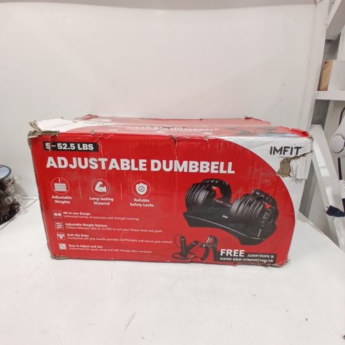 IMFIT ADJUSTABLE DUMBBELL (ADJUSTS 5LB - 52.5LB) - BLACK (MODEL: DUMBLE1 5LB-52.5LB) image 4