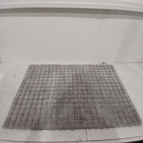 MINERAL SPRING PLUSH GRID BATH MAT - 2FT X 3FT - GREY (MODEL: 1796299) image 2