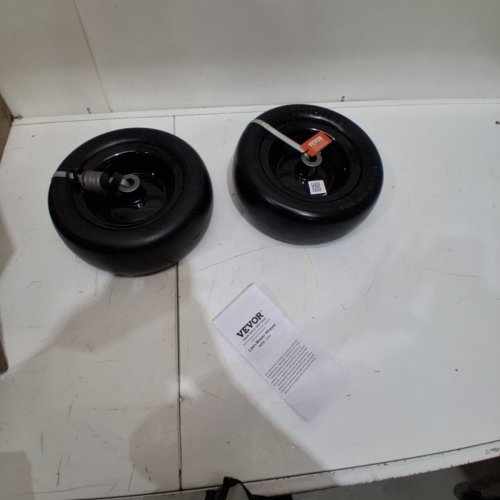 2PK TUBELESS LAWN MOWER TIRES WITH RIM - 11X4-5" - 350LBS CAP - BLACK (MODEL: ZH001) image 2