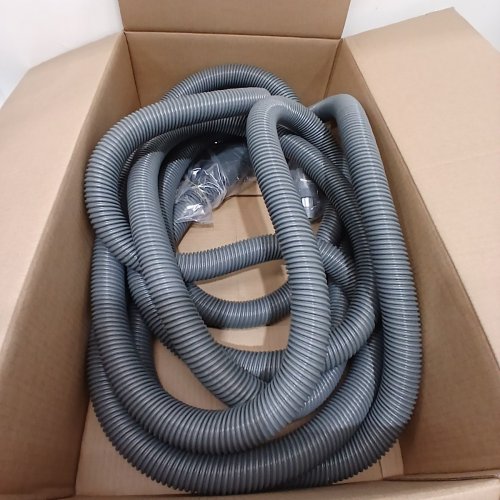 OVO UNIVERSAL CENTRAL VACUUM HOSE - LOW VOLTAGE SWITCH ON HANDLE, CRUSHPROOF HOSE FITS MOST INLETS - 50FT - BLACK/GREY (MODEL: ACCHO-50LV-BK) image 2