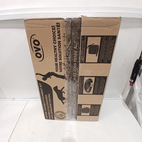 OVO UNIVERSAL CENTRAL VACUUM HOSE - LOW VOLTAGE SWITCH ON HANDLE, CRUSHPROOF HOSE FITS MOST INLETS - 50FT - BLACK/GREY (MODEL: ACCHO-50LV-BK) image 4
