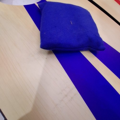 GOSPORTS PORTABLE SIZE CORNHOLE GAME SET WITH 6 BEAN BAG - 2FT X 1FT - WOOD/BLUE/RED (MODEL : CH-03-MDF-WOOD) image 4