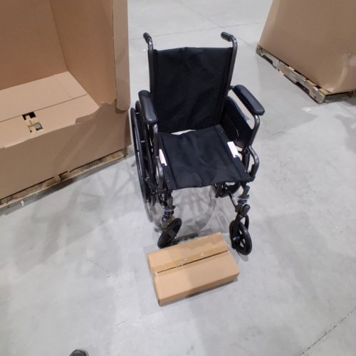 MEDLINE GUARDIAN K1 WHEELCHAIR - 16" SEAT - 300LB CAPACITY - BLACK (MODEL: K1166N22S) image 2