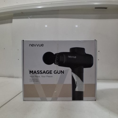 NEVVUE MASSAGE GUN AND DEEP TISSUE MASSAGER - 6 ATTACHMENT HEADS - 30 SPEED LEVELS - BLACK (MODEL: V-WMG04) image 7