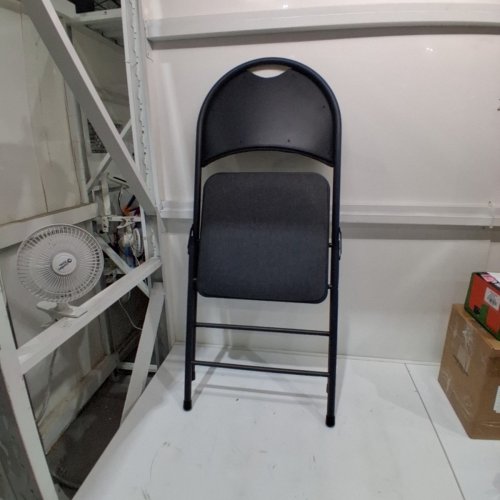 ELITE FABRIC PADDED METAL FOLDING CHAIR - 19.5" X 18.5" X 35.75" - GREY (MODEL: 1731062) image 3