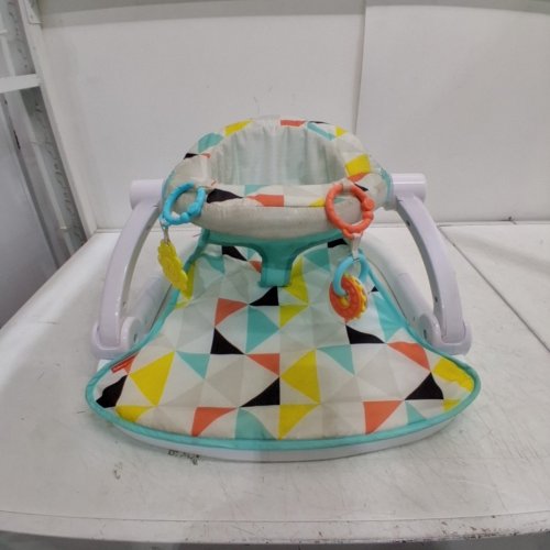 FISHER-PRICE PORTABLE INFANT SIT-ME-UP FLOOR SEAT - WHITE/MULTICOLOUR image 2