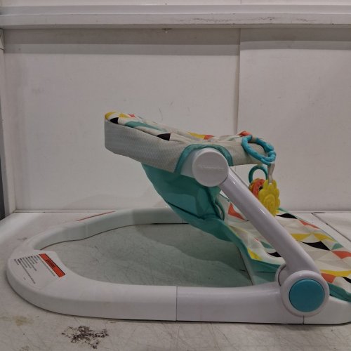 FISHER-PRICE PORTABLE INFANT SIT-ME-UP FLOOR SEAT - WHITE/MULTICOLOUR image 4