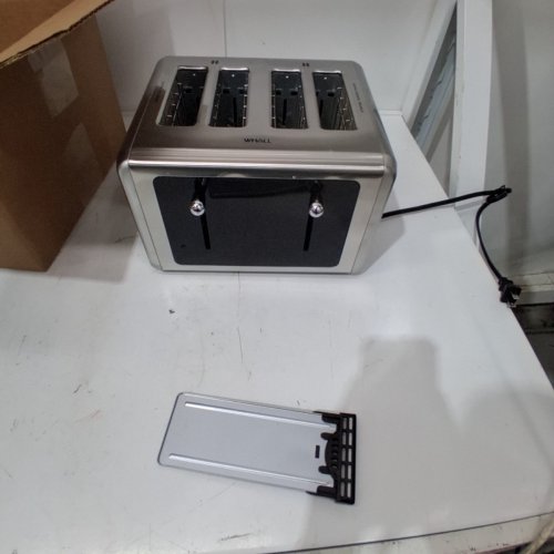 WHALL 4-SLICE TOASTER WITH TOUCH SCREEN CONTROLS, 6 SHADE SETTINGS, AND 6 BREAD TYPES - SILVER/BLACK (MODEL: KST076) image 3