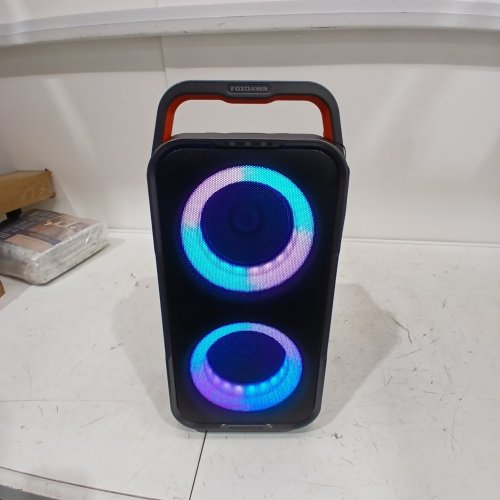 FOXDAWN 240W OUTPUT PORTABLE PARTY SPEAKER - BLACK AND ORANGE (MODEL: PARTYTIME300) image 2
