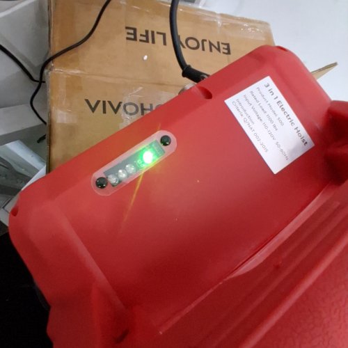 VIVOHOME PORTABLE ELECTRIC HOIST WINCH - 1100 LBS MAX - 40FT - RED (MODEL: VH1423) image 2