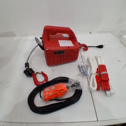 VIVOHOME PORTABLE ELECTRIC HOIST WINCH - 1100 LBS MAX - 40FT - RED (MODEL: VH1423) image 4