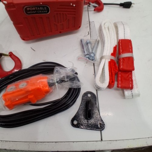 VIVOHOME PORTABLE ELECTRIC HOIST WINCH - 1100 LBS MAX - 40FT - RED (MODEL: VH1423) image 5