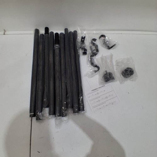 JOYDECO ADJUSTABLE CURTAIN/DRAPERY ROD WITH BRACKETS - 32" - 168" - BLACK image 2