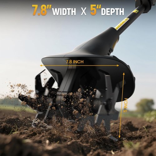 OHYES CORDLESS ROTARY TILLER *TOOL ONLY* - 20V - BLACK / YELLOW (MODEL: ZX0798) image 2