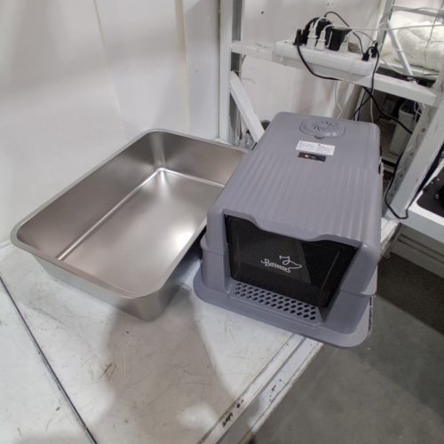PAWNESTS L7 STAINLESS STEEL CAT LITTER BOX WITH SMART ODOR CONTROL SYSTEM - 15.9" X 23.8" X 15.6" - GREY (MODEL: PN-CL02) image 7