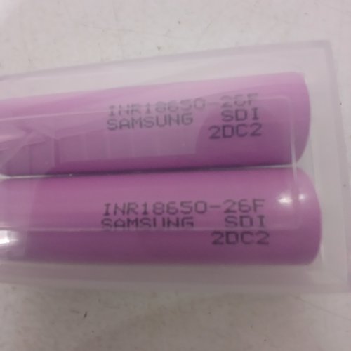 2PK SAMSUNG 18650 BATTERIES - 3.7 V , 2600 MAH (MODEL: INR18650-26F) image 2