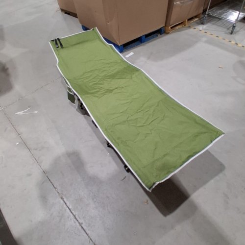 OVERMONT OVERSIZED FOLDING CAMPING BED - 75" X 24" X 12" - 550LB CAP - GREEN (MODEL: OM-CAMP BED-2400D-GREEN) image 2
