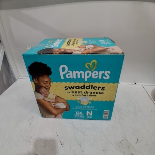 136PK PAMPERS SWADDLERS DIAPERS - NEWBORN SIZE image 3
